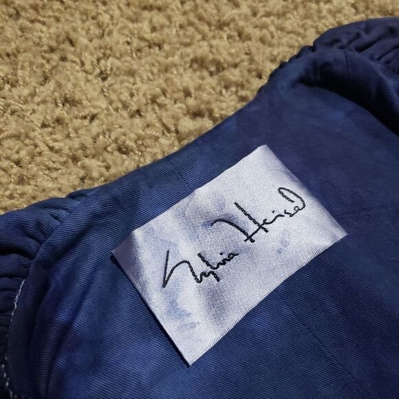 Sylvia Heisel Blue TieDye Open Front Jacket - 10 - Picture 11 of 12